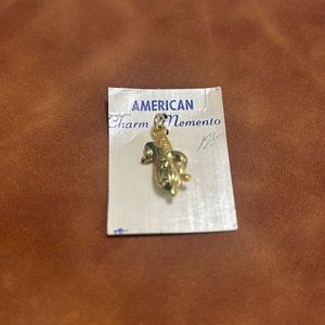 Vintage gold tone Iowa Corn charm